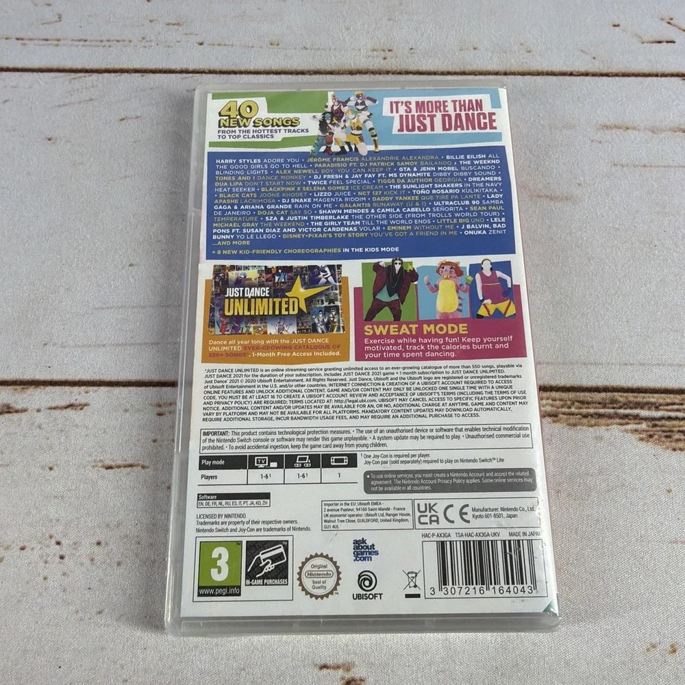 Just Dance 2021 Nintendo Switch PAL Region Brand New Sealed Game